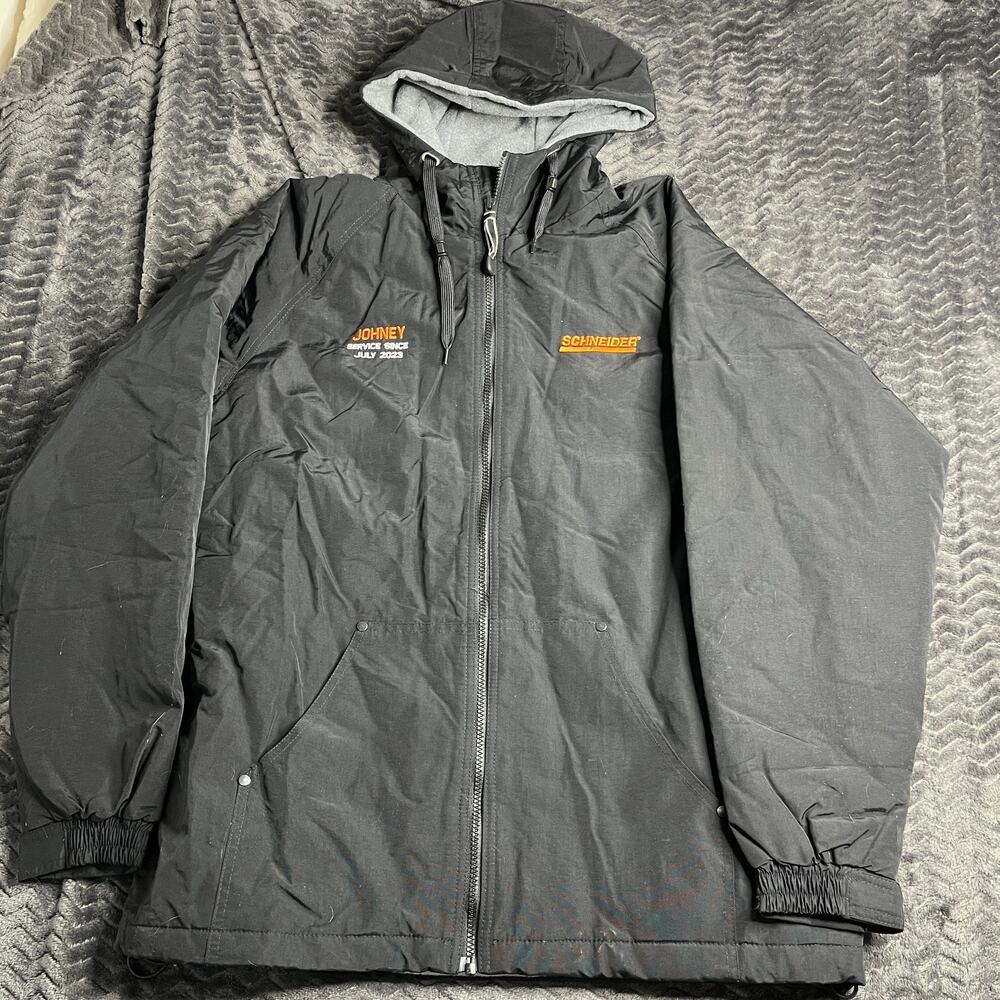 White Bear Mens Black fleece Lined Zip Up Duck Jacket Small NWT